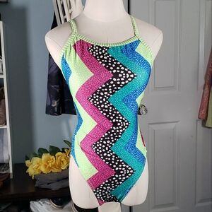 Dolfin Uglies Onepiece Mixed Reversible Artsy Avantguard Whimsical Spring Vacay